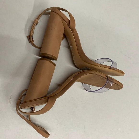 Schutz Geisy Suede Illusion Ankle Strap Block Heel - Picture 6 of 7